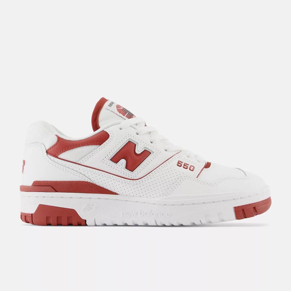 New Balance Women's Athletic Shoes in White and Rust